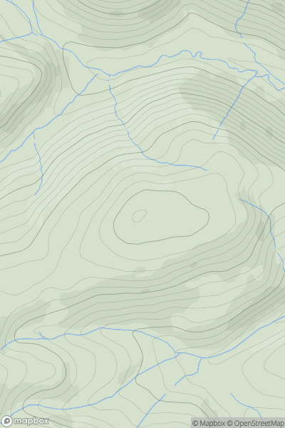Thumbnail image for Bryn Mawr [South-West Wales] showing contour plot for surrounding peak
